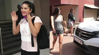 Celebrity Spotted Outside Gym Sunny Leone & Sara Ali Khan