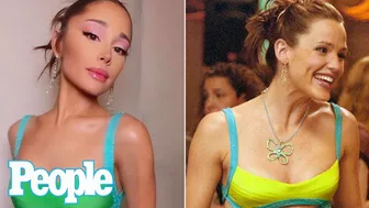 Ariana Grande Channels Jennifer Garner with Iconic Versace Dress on 'The Voice' | PEOPLE