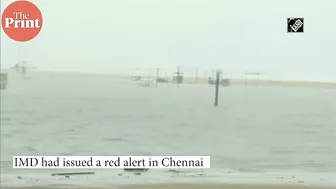 Marina Beach flooded due to downpour in Chennai, at least 12 people dead