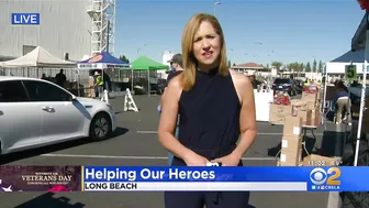 Veterans Day Food Drive Held In Long Beach To Help Families In Need