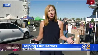 Veterans Day Food Drive Held In Long Beach To Help Families In Need