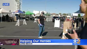 Veterans Day Food Drive Held In Long Beach To Help Families In Need