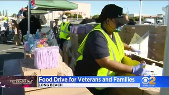 Veterans Day Food Drive Held In Long Beach To Help Families In Need