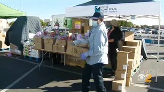 Veterans Day Food Drive Held In Long Beach To Help Families In Need