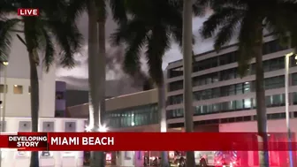 Fire causes damage at Miami Beach Convention Center