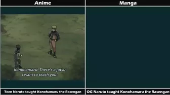 Naruto Differences between Manga and Anime