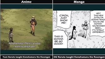 Naruto Differences between Manga and Anime