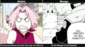 Naruto Differences between Manga and Anime