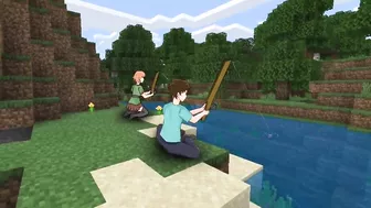 Alex and Steve minecraft anime ep 3