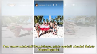 Iza Małysz z polską flagą kusi w bikini pod palmami!