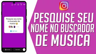 Pesquise seu nome no buscador de musica Instagram