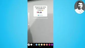 Pesquise seu nome no buscador de musica Instagram