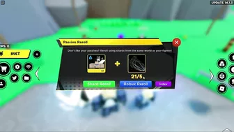 Spending 8500 Robux on Passive Rerolls! Anime Fighters Simulator