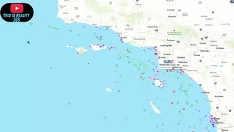 Cargo Ships off the coast of california looks worse - Long Beach PORT - Watch the water