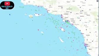 Cargo Ships off the coast of california looks worse - Long Beach PORT - Watch the water