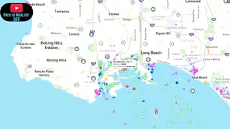 Cargo Ships off the coast of california looks worse - Long Beach PORT - Watch the water