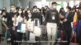 Tourists from Singapore arrive in S. Korea on 'travel bubble' agreement