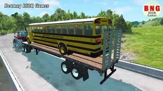 Trucks Cars vs Massive Speed Bumps Beamng Drive DIOR Games #16