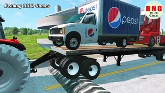 Trucks Cars vs Massive Speed Bumps Beamng Drive DIOR Games #16