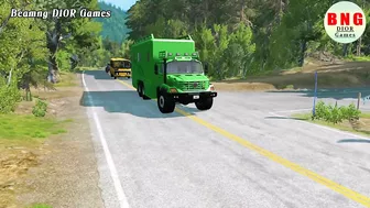 Trucks Cars vs Massive Speed Bumps Beamng Drive DIOR Games #14