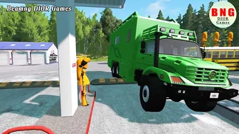 Trucks Cars vs Massive Speed Bumps Beamng Drive DIOR Games #14