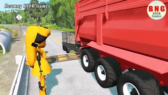 Trucks Cars vs Massive Speed Bumps Beamng Drive DIOR Games #15