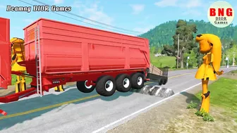 Trucks Cars vs Massive Speed Bumps Beamng Drive DIOR Games #15