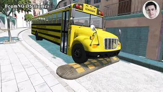 Trucks Cars vs Massive Speed Bumps Beamng Drive DS Games #62