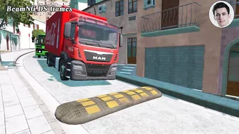 Trucks Cars vs Massive Speed Bumps Beamng Drive DS Games #62