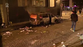 Grote ravage door rellen na corona-demonstratie in Rotterdam