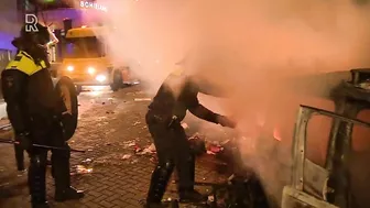 Grote ravage door rellen na corona-demonstratie in Rotterdam