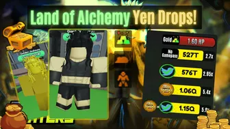 ALL YEN DROPS Land of Alchemy Anime Fighters Simulator Update 15