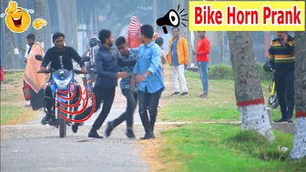 Motor Bike Horn Prank | Top 1 Motorcycle Horn Prank | Funny People's Reaction | Funny Source