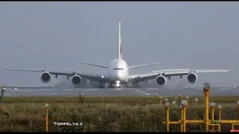 Airbus a380 landing This Is What Professionals pilots Do on wet runway