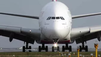 Airbus a380 landing This Is What Professionals pilots Do on wet runway