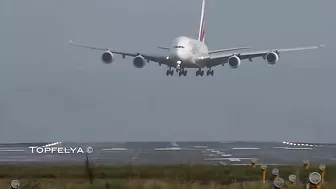 Airbus a380 landing This Is What Professionals pilots Do on wet runway