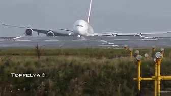 Airbus a380 landing This Is What Professionals pilots Do on wet runway