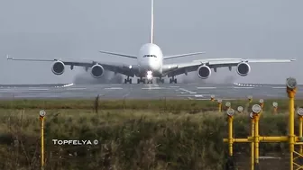 Airbus a380 landing This Is What Professionals pilots Do on wet runway