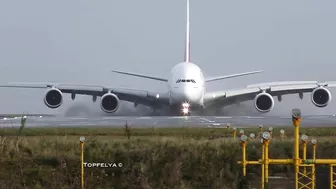 Airbus a380 landing This Is What Professionals pilots Do on wet runway