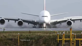 Airbus a380 landing This Is What Professionals pilots Do on wet runway