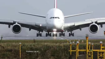 Airbus a380 landing This Is What Professionals pilots Do on wet runway