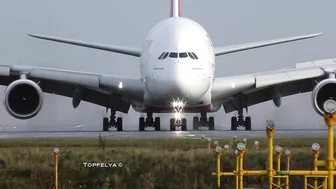 Airbus a380 landing This Is What Professionals pilots Do on wet runway