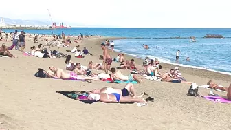 Barcelona beach walk ????️????BEACH SANT MIQUEL