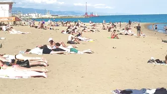 Barcelona beach walk ????️????BEACH SANT MIQUEL