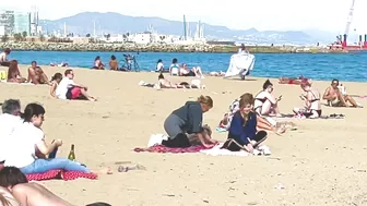 Barcelona beach walk ????️????BEACH SANT MIQUEL