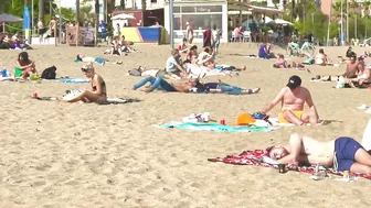 Barcelona beach walk ????️????BEACH SANT MIQUEL