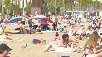 Barcelona beach walk ????️????BEACH SANT MIQUEL