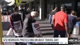 SFO Workers Protest During Thanksgiving Travel Rush