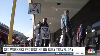 SFO Workers Protest During Thanksgiving Travel Rush