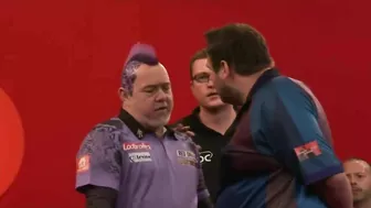 BOILING OVER! ???? | Peter Wright and Adrian Lewis CLASH at the Players Championship Finals